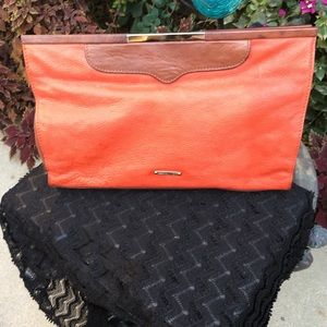 Rebecca minkoff burnt orange clutch